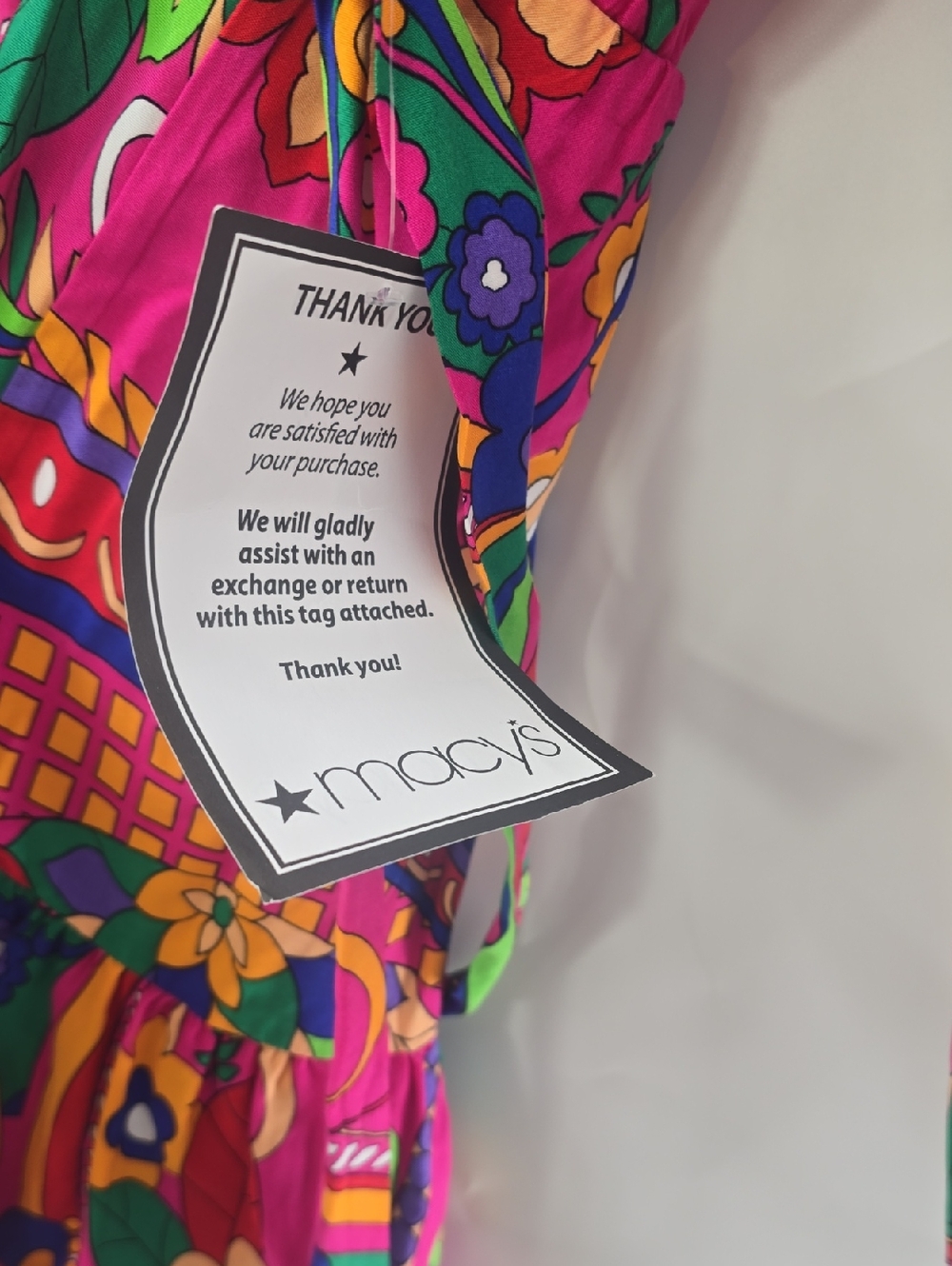 Adrianna Papell Pink Multicolor Printed Long-Sleeve Mini Dress - Picture 10 of 11